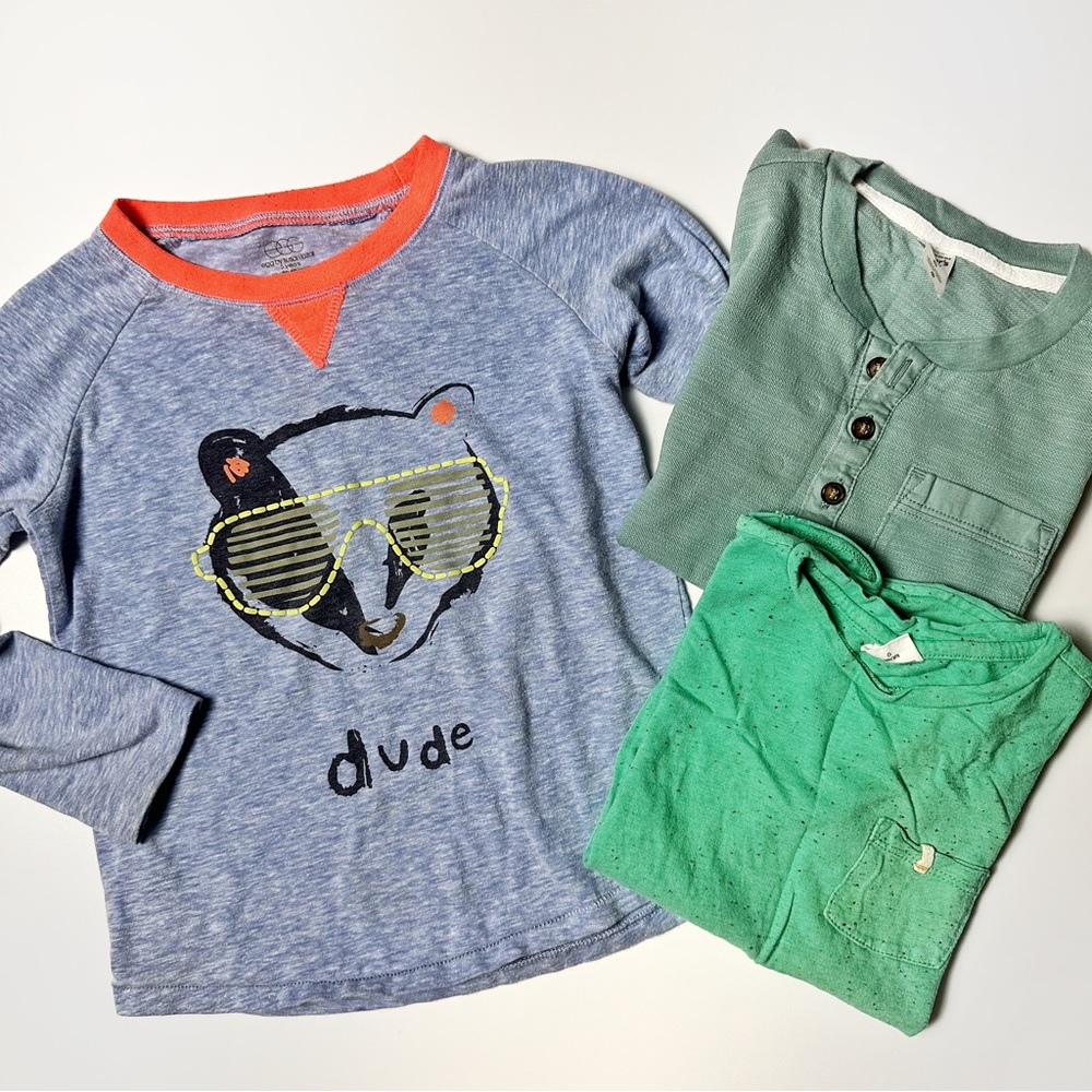Egg Collective Boy’s Tops What Animal Is It??? LOL!  Set Of 3 Size 5/6
